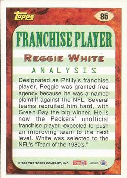 1993 Topps - Gold #85 Reggie White Back