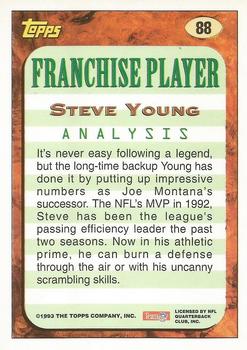 1993 Topps - Gold #88 Steve Young Back