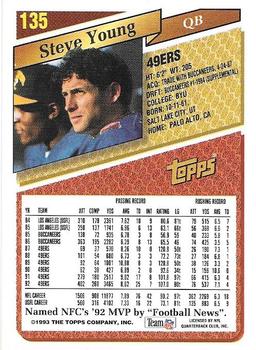 1993 Topps - Gold #135 Steve Young Back