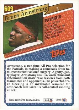1993 Topps - Gold #609 Bruce Armstrong Back