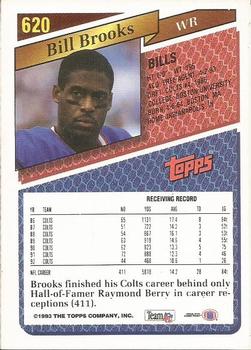 1993 Topps - Gold #620 Bill Brooks Back
