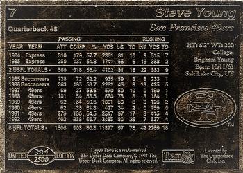 1993 Upper Deck 24K Gold #7 Steve Young Back