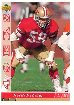 1993 Upper Deck San Francisco 49ers #SF14 Keith DeLong Front
