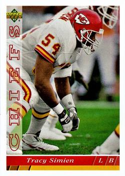 1993 Upper Deck Kansas City Chiefs #KC23 Tracy Simien Front