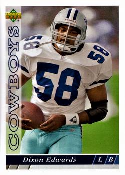 1993 Upper Deck Dallas Cowboys #D7 Dixon Edwards Front