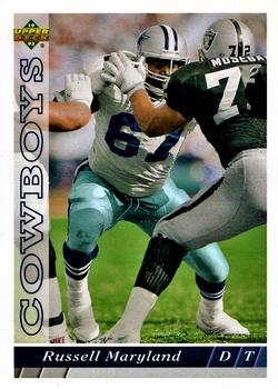 1993 Upper Deck Dallas Cowboys #D24 Russell Maryland Front