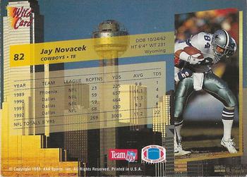 1993 Wild Card - 10 Stripe #82 Jay Novacek Back