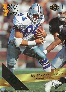 1993 Wild Card - 10 Stripe #82 Jay Novacek Front