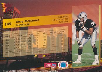 1993 Wild Card - 10 Stripe #149 Terry McDaniel Back