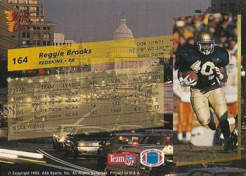 1993 Wild Card - 10 Stripe #164 Reggie Brooks Back