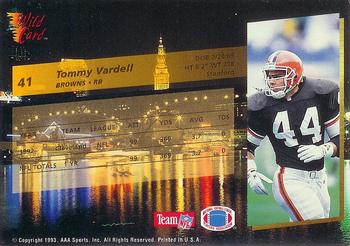 1993 Wild Card - 100 Stripe #41 Tommy Vardell Back