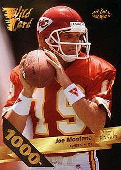 1993 Wild Card - 1000 Stripe #67 Joe Montana Front