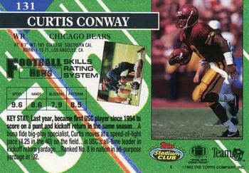 1993 Stadium Club - First Day Production/Issue #131 Curtis Conway Back