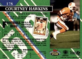1993 Stadium Club - First Day Production/Issue #178 Courtney Hawkins Back