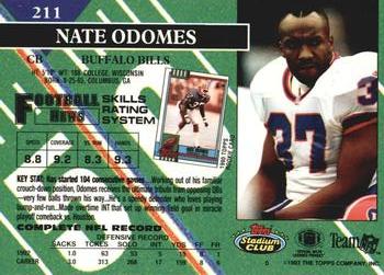 1993 Stadium Club - First Day Production/Issue #211 Nate Odomes Back