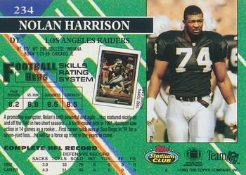 1993 Stadium Club - First Day Production/Issue #234 Nolan Harrison Back