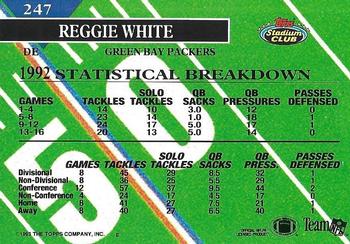 1993 Stadium Club - First Day Production/Issue #247 Reggie White Back