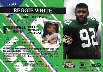 1993 Stadium Club - First Day Production/Issue #350 Reggie White Back
