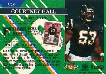 1993 Stadium Club - First Day Production/Issue #379 Courtney Hall Back