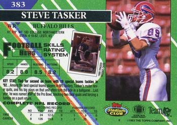 1993 Stadium Club - First Day Production/Issue #383 Steve Tasker Back