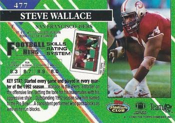 1993 Stadium Club - First Day Production/Issue #477 Steve Wallace Back