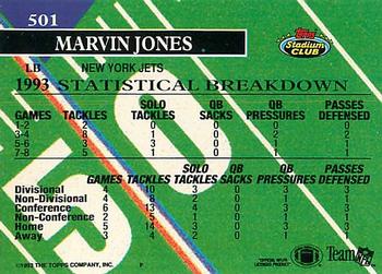 1993 Stadium Club - First Day Production/Issue #501 Marvin Jones Back