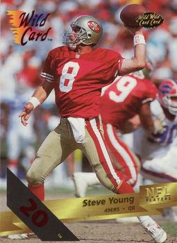1993 Wild Card - 20 Stripe #2 Steve Young Front