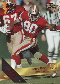 1993 Wild Card - 20 Stripe #4 Jerry Rice Front