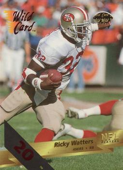 1993 Wild Card - 20 Stripe #6 Ricky Watters Front