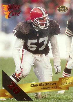 1993 Wild Card - 20 Stripe #44 Clay Matthews Front