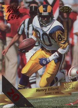 1993 Wild Card - 20 Stripe #156 Henry Ellard Front