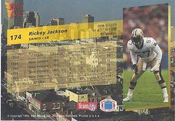 1993 Wild Card - 20 Stripe #174 Rickey Jackson Back