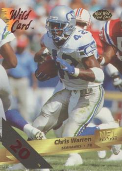 1993 Wild Card - 20 Stripe #181 Chris Warren Front