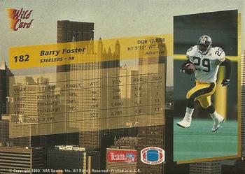 1993 Wild Card - 20 Stripe #182 Barry Foster Back
