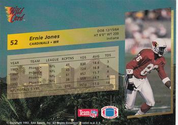 1993 Wild Card - 5 Stripe #52 Ernie Jones Back