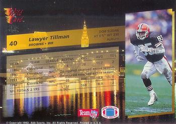 1993 Wild Card - 50 Stripe #40 Lawyer Tillman Back