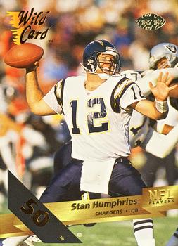 1993 Wild Card - 50 Stripe #64 Stan Humphries Front