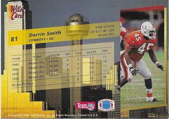 1993 Wild Card - 50 Stripe #81 Darrin Smith Back