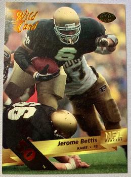 1993 Wild Card - 50 Stripe #159 Jerome Bettis Front