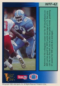 1993 Wild Card - Field Force Gold #WFF-42 Natrone Means Back