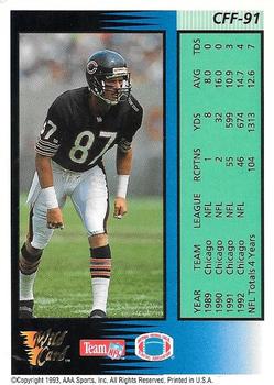 1993 Wild Card - Field Force Gold #CFF-91 Tom Waddle Back