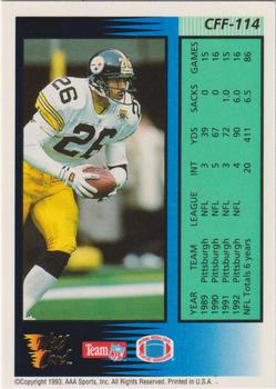 1993 Wild Card - Field Force Gold #CFF-114 Rod Woodson Back