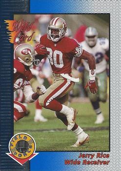 1993 Wild Card - Field Force Silver #WFF-31 Jerry Rice Front