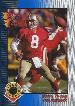 1993 Wild Card - Field Force Silver #WFF-35 Steve Young Front