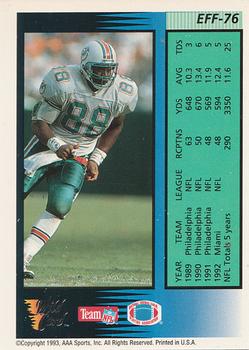 1993 Wild Card - Field Force Silver #EFF-76 Keith Jackson Back