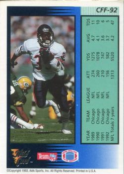 1993 Wild Card - Field Force Silver #CFF-92 Neal Anderson Back