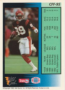 1993 Wild Card - Field Force Silver #CFF-95 Jeff Query Back