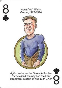 2009 Hero Decks Notre Dame Fighting Irish Football Heroes Playing Cards #8♣ Adam Walsh Front