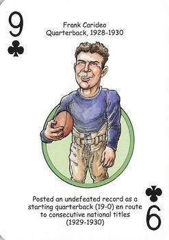 2009 Hero Decks Notre Dame Fighting Irish Football Heroes Playing Cards #9♣ Frank Carideo Front