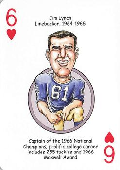 2009 Hero Decks Notre Dame Fighting Irish Football Heroes Playing Cards #6♥ Jim Lynch Front